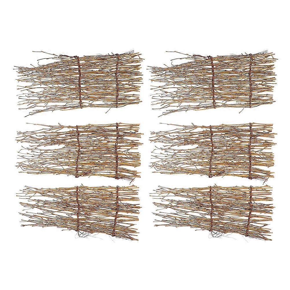 Sushi Bamboo Fence Ornament Synthetic Material Props for Photographers and Restaurants 6Pcs