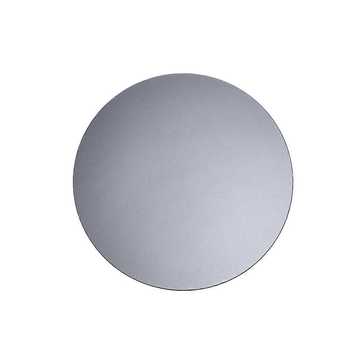 Computer Mice Pad Mouse Mat Round Grey 200x200mm Aluminum Metal for Desktops Gaming Office Work Anti-slip 1Pcs