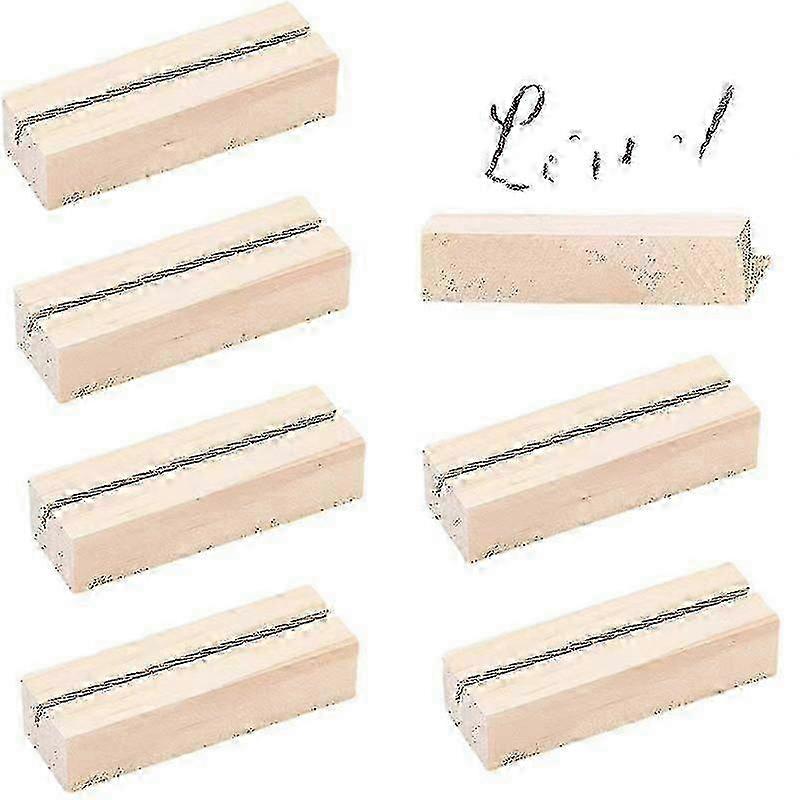 10 Pack Houten Plaats Kaarthouders Houten Menu Teken Houder Tafelnummers Kaart Display Stand Voor Bruiloft Diner Thuis Snelweg