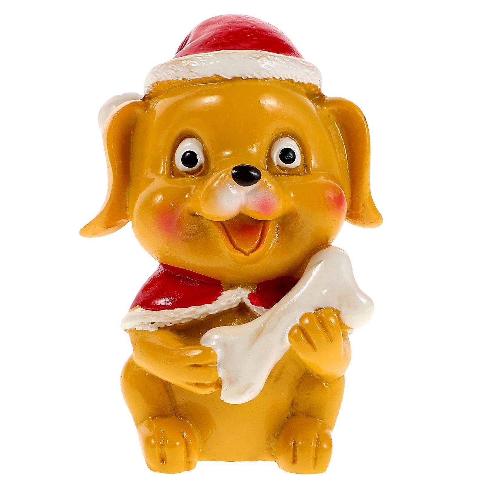 Indoor Use Resin Puppy Figures Miniature Car Decoration Cute Figures For RV Enthusiasts 1Set