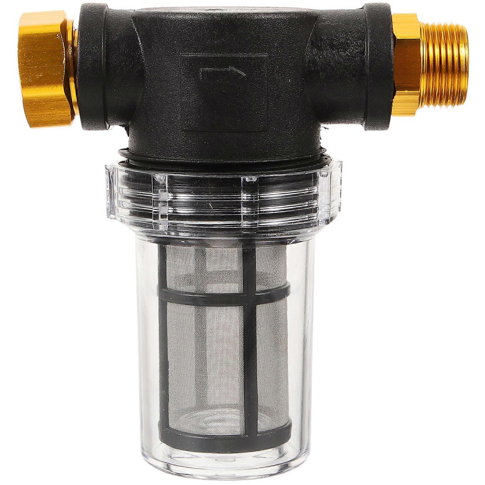 Hose Filter Water Filter For Garden Use 14.00X13.00X6.00CM Black Cylindrical Prevent Clogging 1Pack