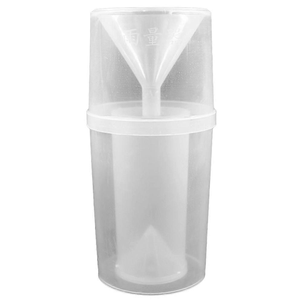 Plastic Rain Gauge Outdoor Rain Measure Garden Cup-Shaped Elementary Science Teaching Instruments 24.5X11.6cm Watering Measurement 1 Set