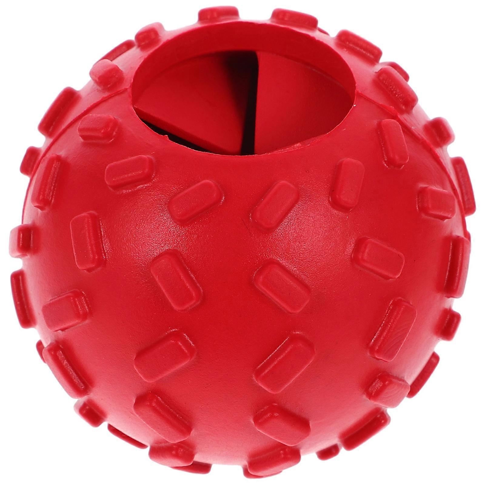 Hard Wearing Dog Toys Rubber Leaking Food Ball Toy Interactive Play For Feeding Time 1Set