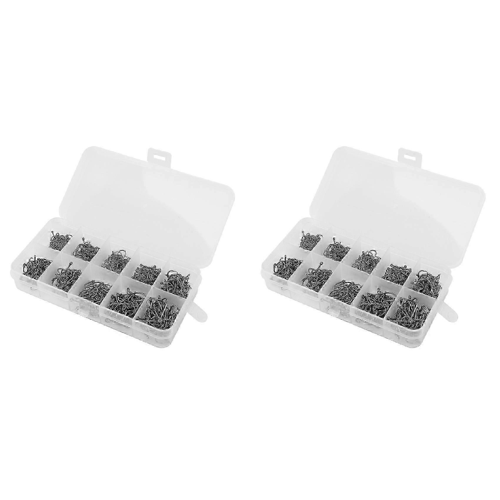 1000Pcs/Set Mixed Size #3~12 High Carbon Steel Carp Fishing Hooks Pack With Hole With Retail Box Ji