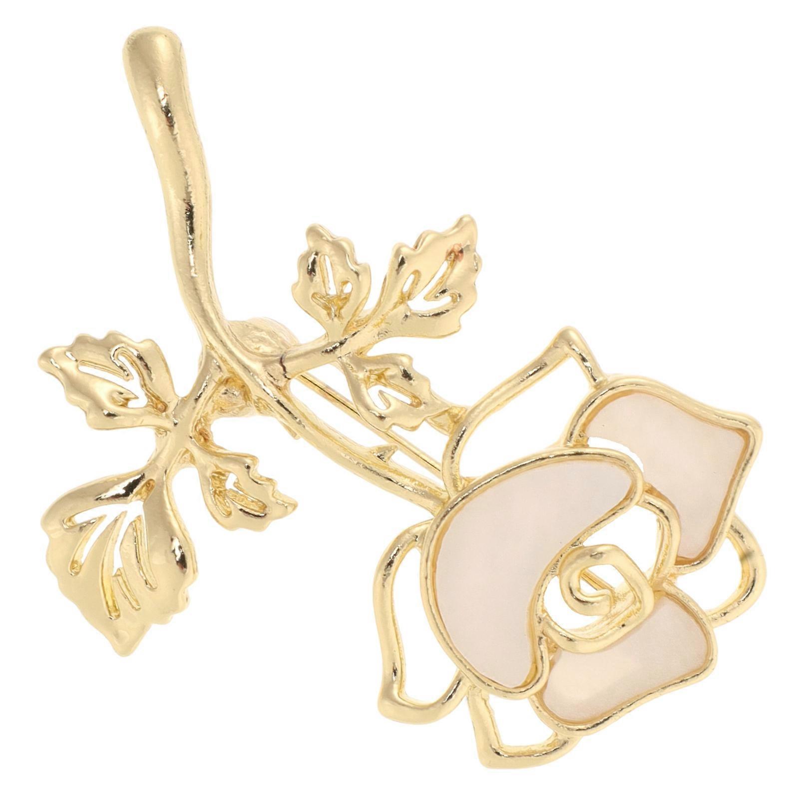 Brooches For Ladies Flower Shape Brooch Pin Elegant Accessory For Special Occasions Multi 4.40X2.90X1.10CM 1Set