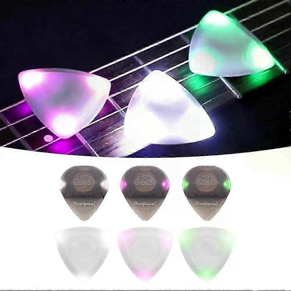 Colored Light Picks LED Guitar Picks Smooth String Interaction Three Sizes Available High-sensitivity LED 08mm