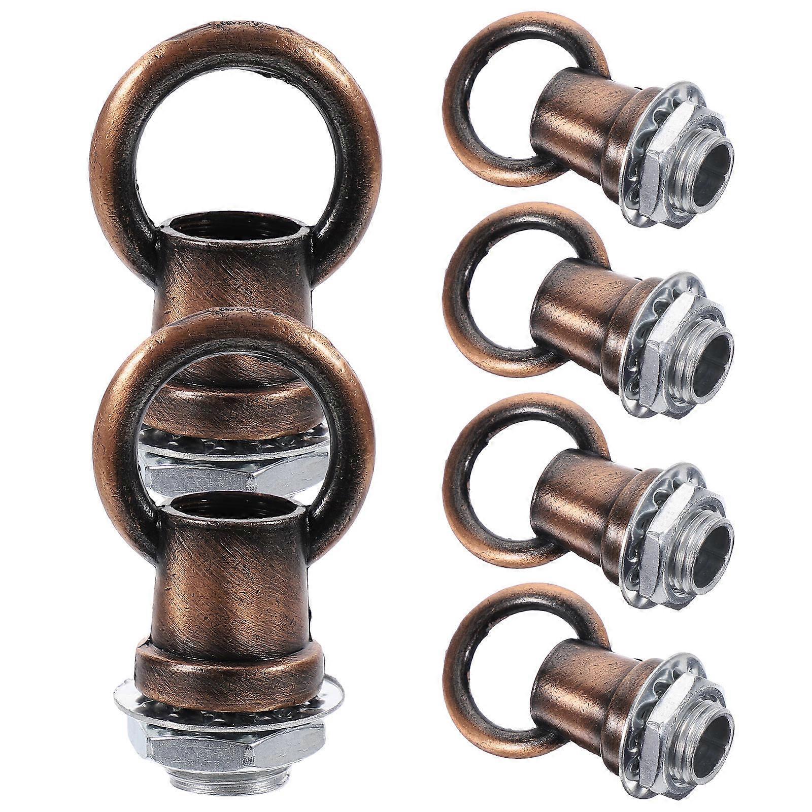 6pcs Heavy Duty Lamp Hooks with Loop Rings for Hanging Lighting Fixtures, Chandeliers & Home Decor