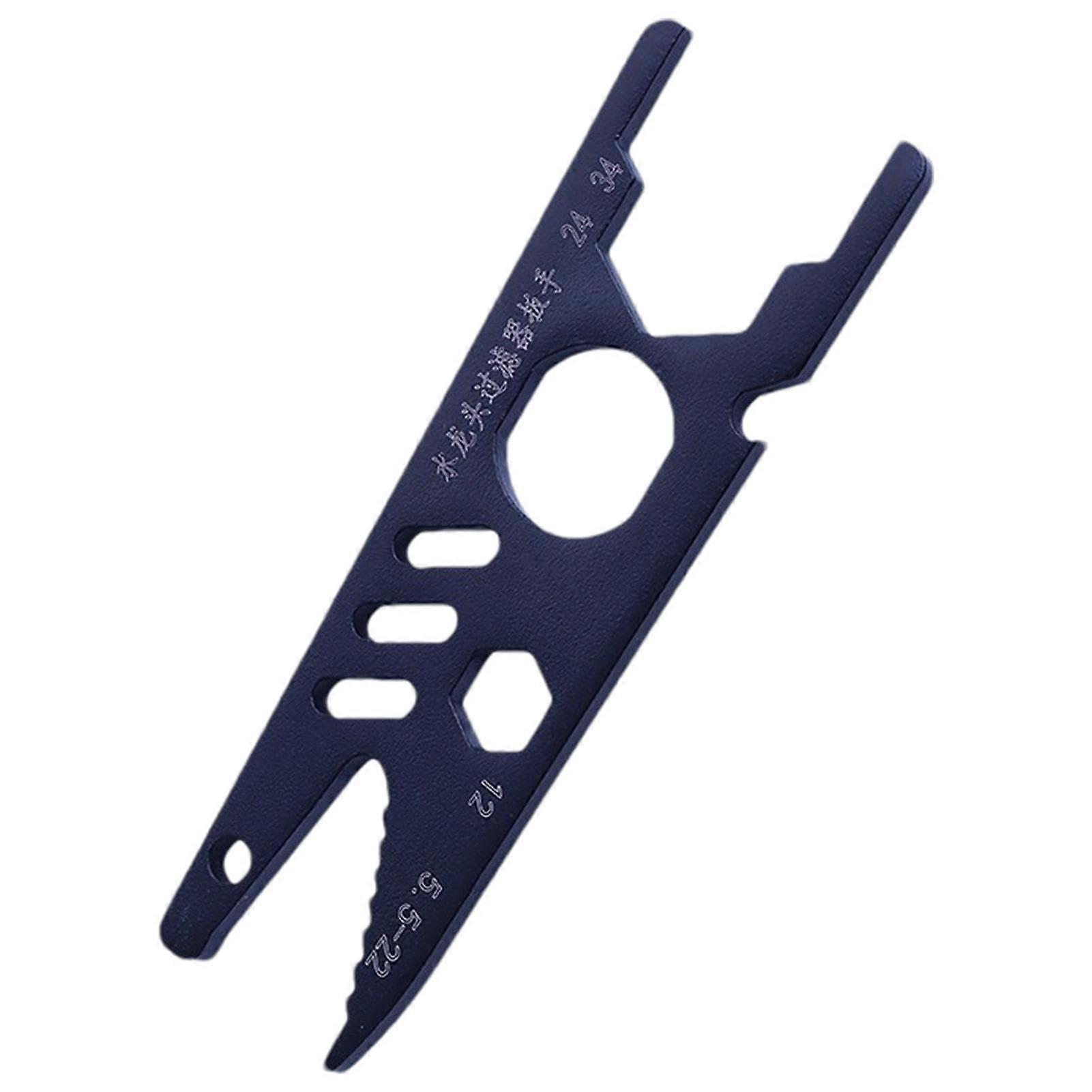 Spanner Tool, Lock Nut Wrench HighStrength Wrench Hand Tools Tool for Removing Wheel Nuts Practical SelfClamping Double Wrench for Black