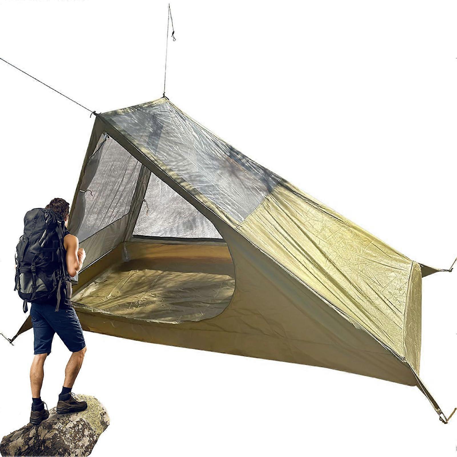 1Person Camping Tent, Sturdy Mesh Ventilation, Lightweight, Quick Setup