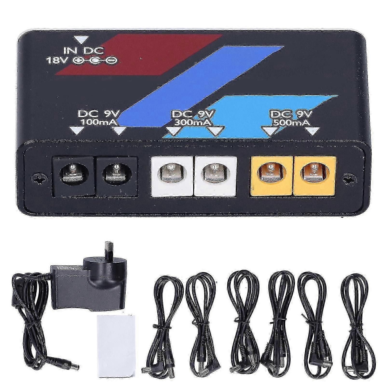 Pedal Power Supply for Electric Guitar Effect Board with Short Circuit Protection 100-240V Plug