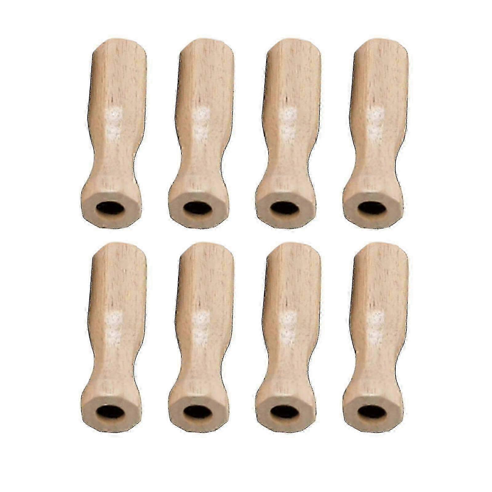 8x Lightweight Black Handles Suitable for Standard Foosball Tables with Wooden Construction