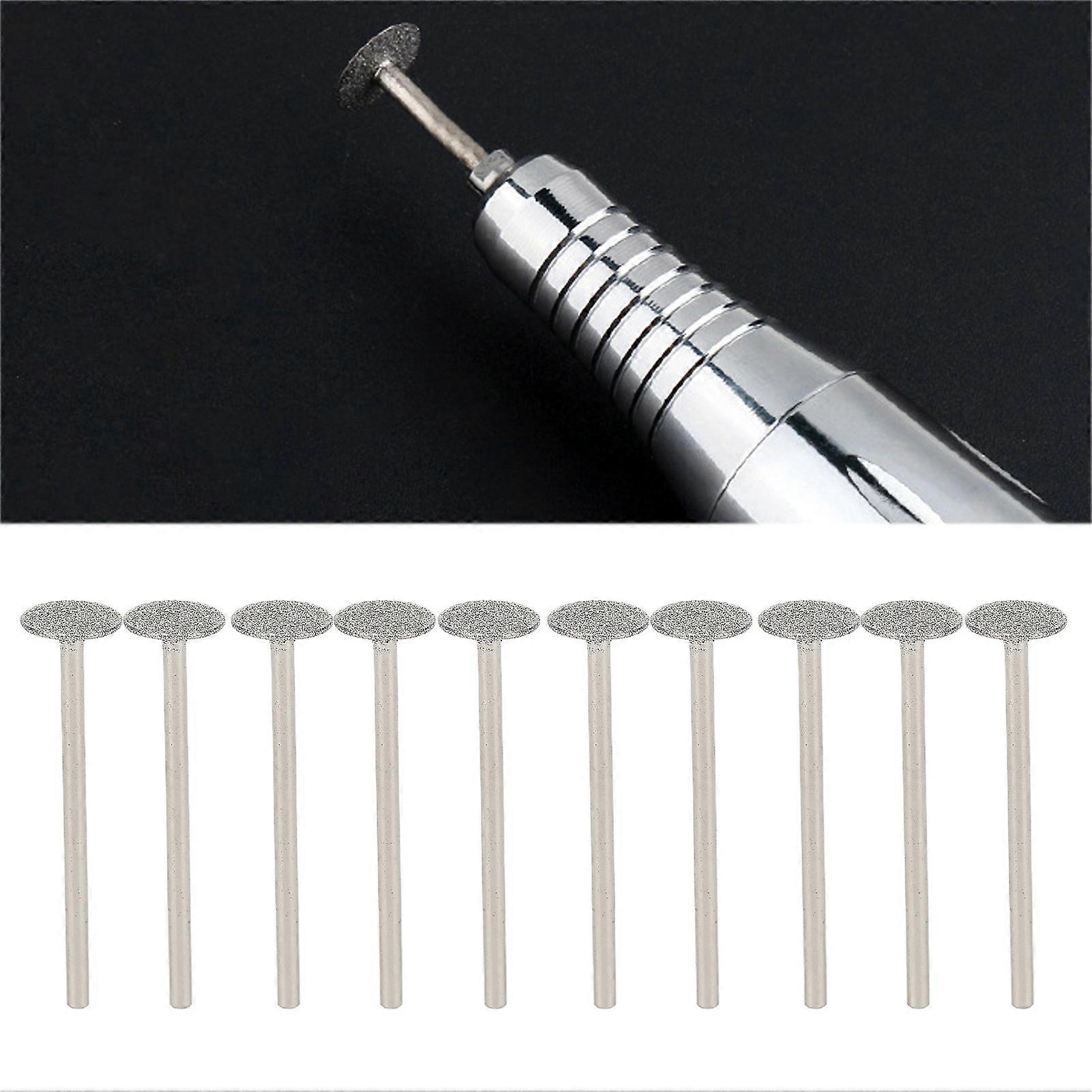 10pcs Nail Grinding Bits Rotary Manicure Polishing Head Set Interchangeable Nail Drill Bits 
