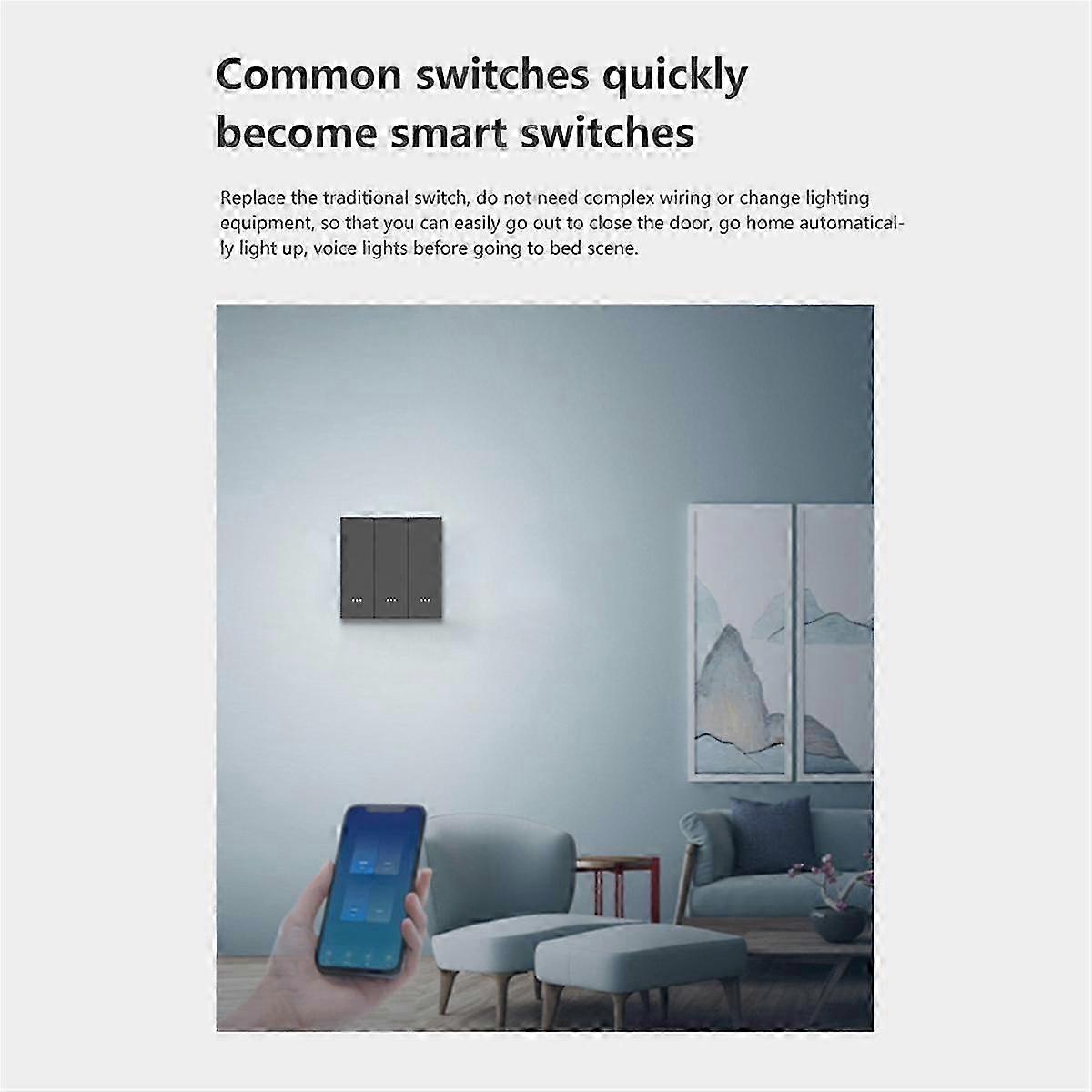 Smart Zigbee Push Button Light Switch 220V Compatible with Smart Home Remote