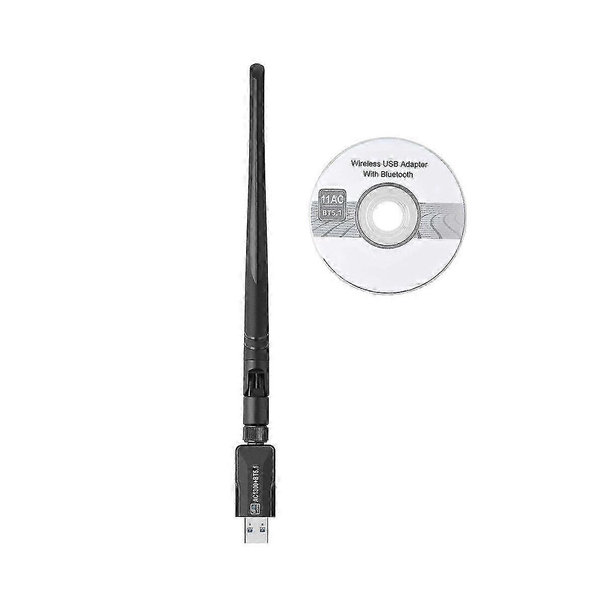 High Speed 1300Mbps Wireless Network Card USB3.0 Bluetooth 5.1 Receiver Dual Band 2.4G 5GHz