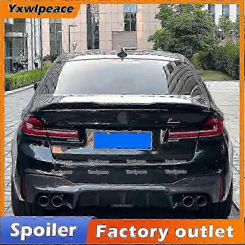 Rear Trunk Lip Spoiler for Compatible BMW 5 Series G30 F90 M5 2018-2022, ABS Material, Pro Style, Primer Color