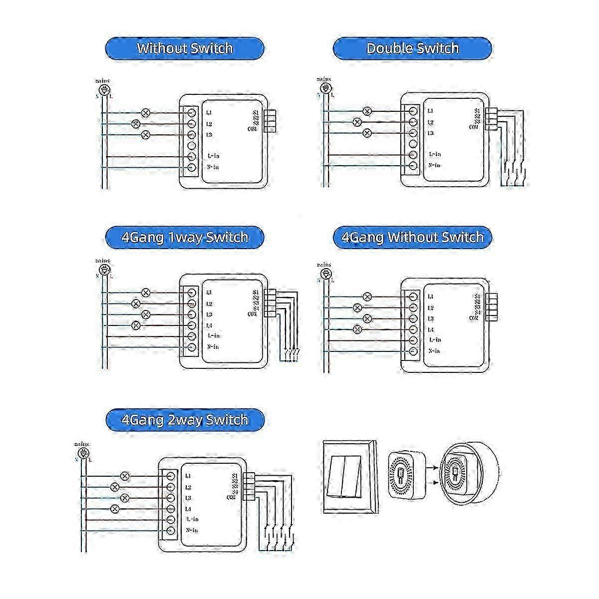 2-Way On/Off Switch Graffiti Smart ZigBee Smart 2-Way On/Off Switch Mini Concealed Box Switch
