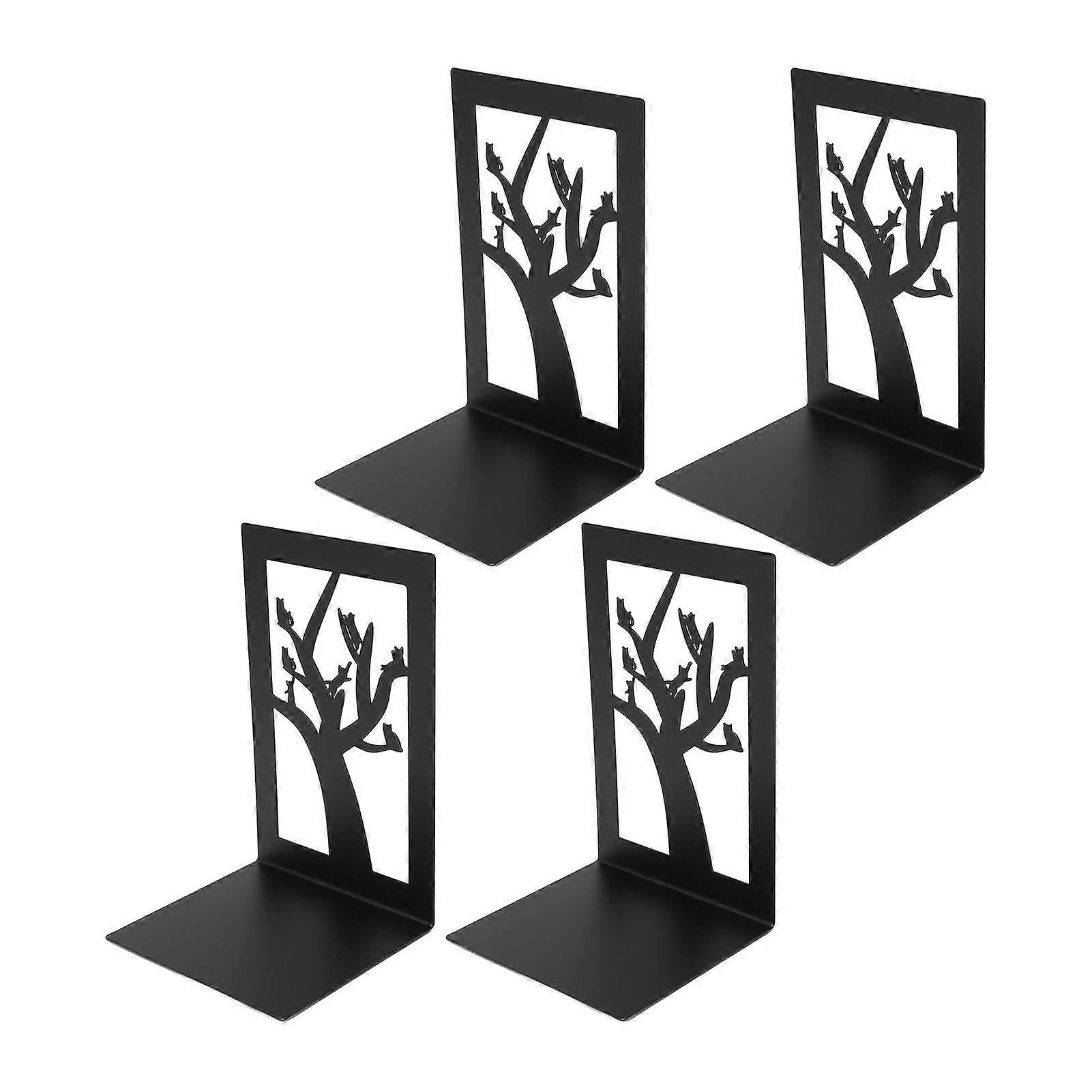2025 Latest Model  4Pcs Metal Book Ends Orderly Storage Arbitrary Adjustment