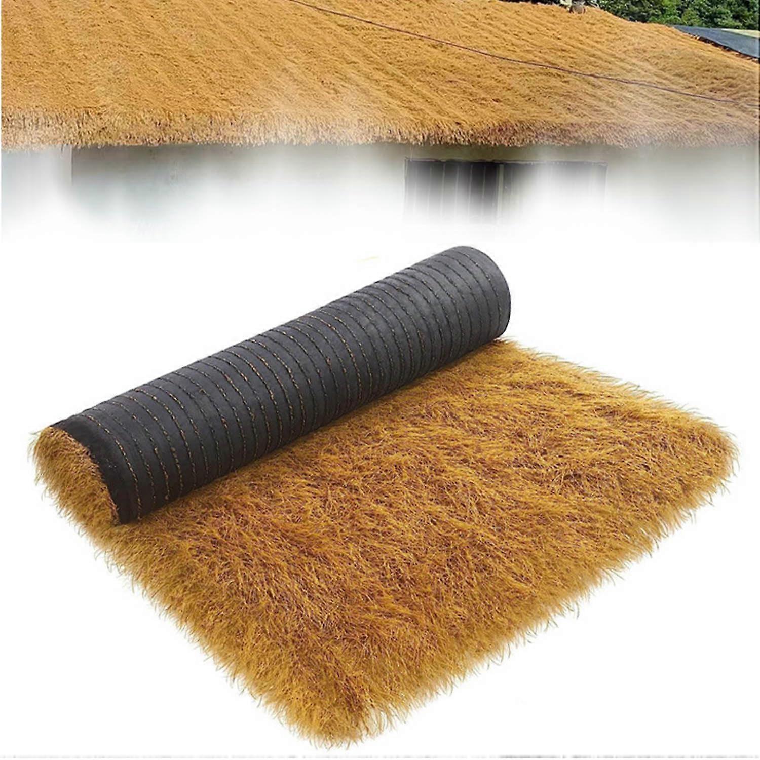 Artificial Thatch Roof – Flame Retardant Anti-Aging Reed Grass Roll for Tiki Bar Garden Hut 0.5m x 15m / 1.6ft x 49.2ft
