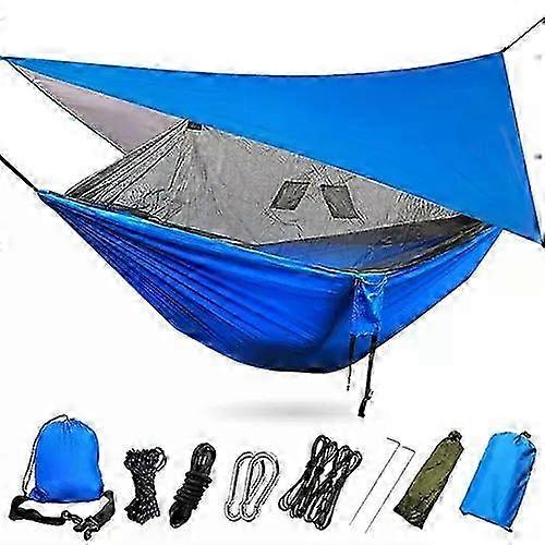 Outdoor Automatic Quick Open Mosquito Net Hammock Tent with Waterproof Canopy Awning Set Portable Pop-Up Camp