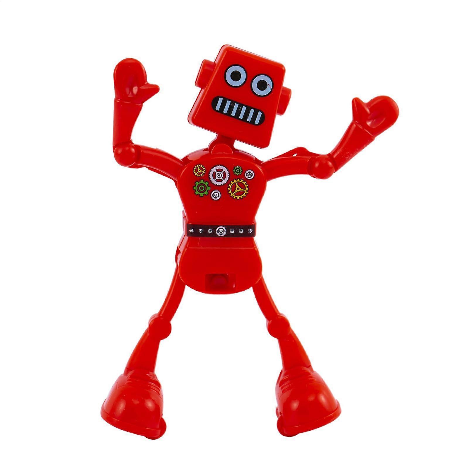 Pull Toy | Dancing Robot for Toddlers - Portable Wind-Up Dancer for Kids Birthday Party Classroom Travel Red