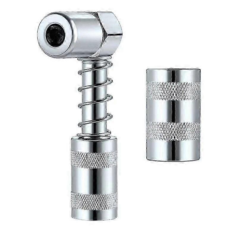 Grease Gun Nozzle Adapter 90 Degree Coupler Accessory with Sleeve Tool