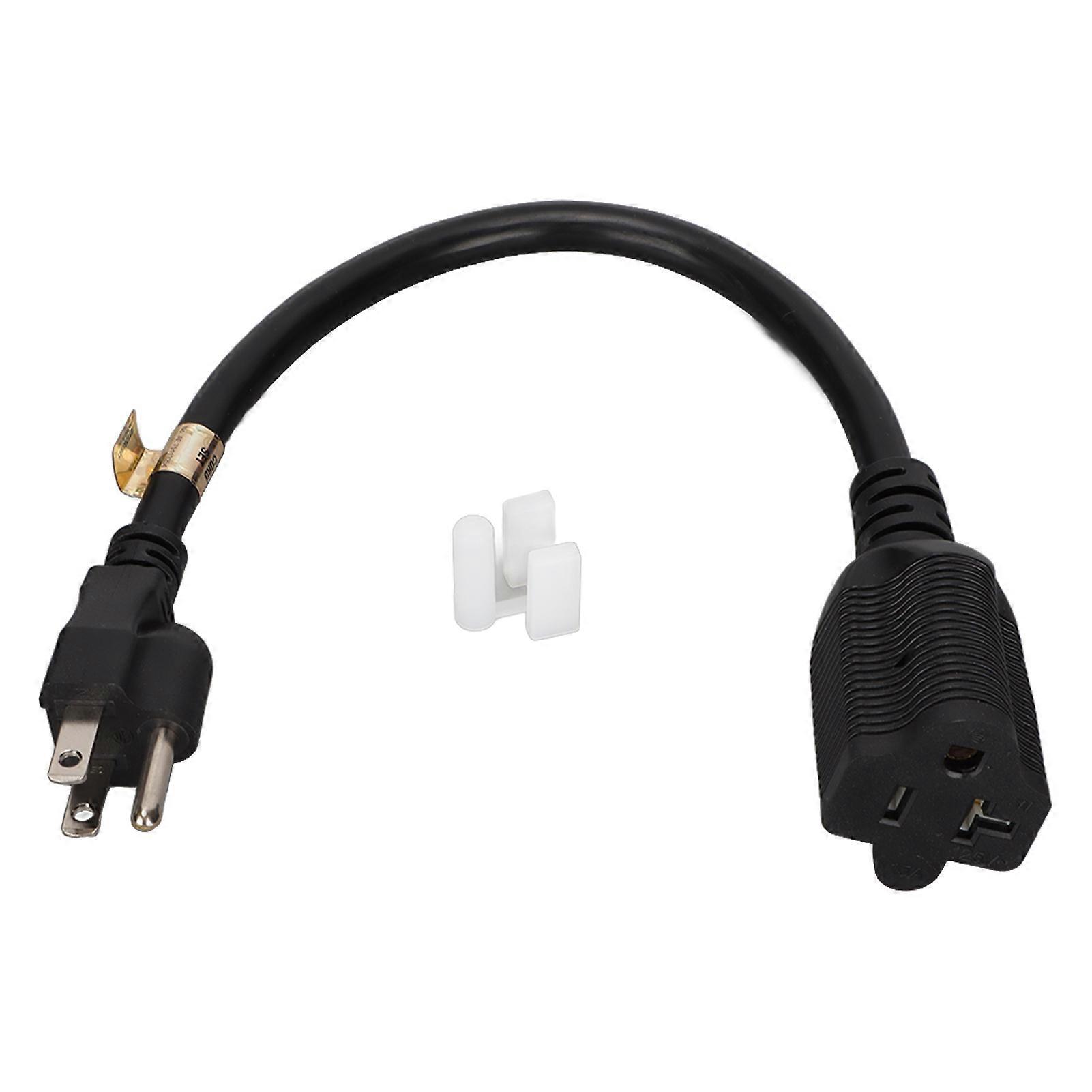 Nema 5‑15P to 5‑20R Adapter 14AWG Heavy Duty 15 Amp Power Extension Cord for Computer 0.32m/1.0ft