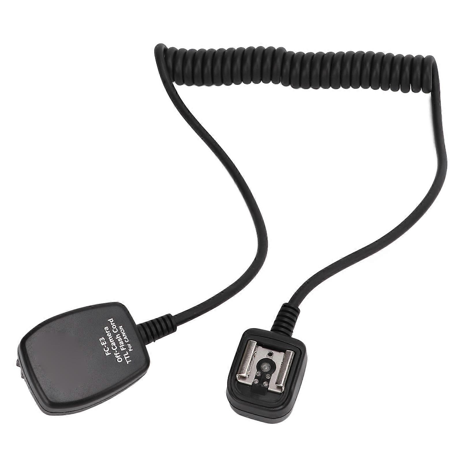 JJC Off Speedlite 1.3m Camera TTL Sync Flash Extension Cord FCE3 Hot Shoe for 600EX RT 580EX II
