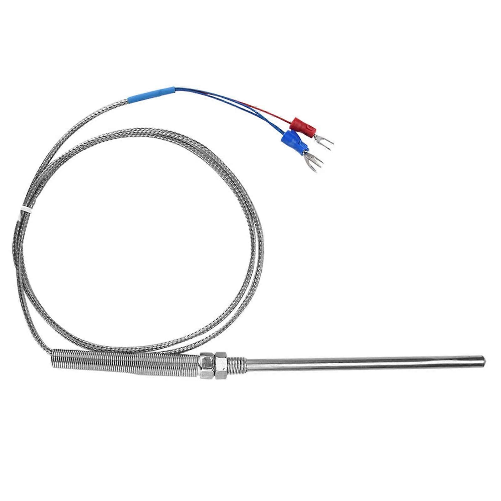 PT100 temperature probe, 100 mm, 0–400 ℃, fast response temperature sensor wire,  sensitivity thermocouple (1M)