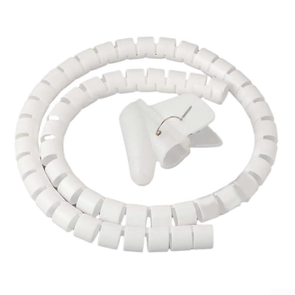 Spiral cable management tool, quick and easy to use, keeps cables tidy (8 mm white) 8mm white