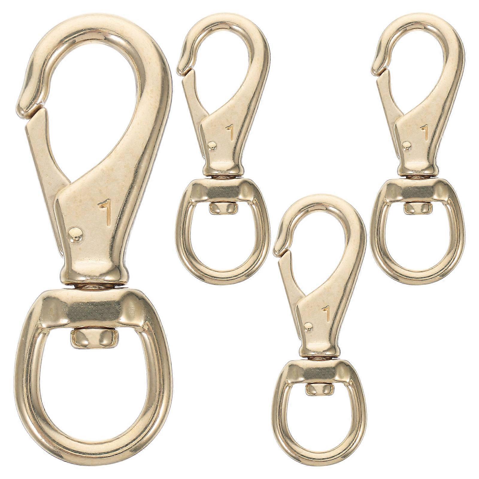 4pcs Swivel Trigger Snap Hooks for Keychains, Lanyards, Bags & Crafts – Clips for DIY & Heavy Duty Applications