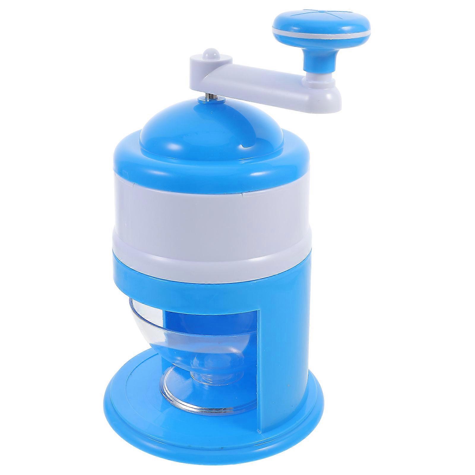 Ice Machine Manual Smoothie Making Ice Crushing Portable Design Blue 10.6×6.1×6.1in 1Set