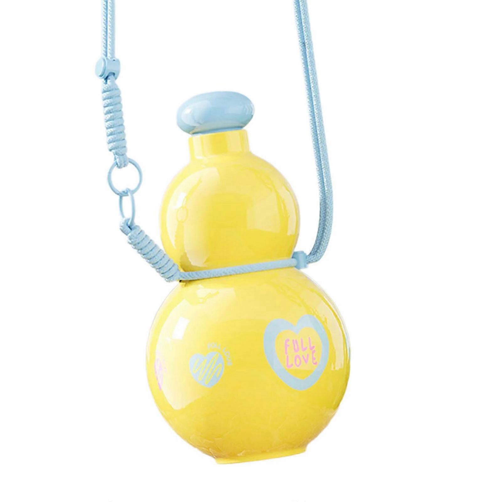 Water Bottle With Detachable Lid High Capacity Drinking Cup For Daily Use Wide Mouth Drinkware With Adjustable Strap