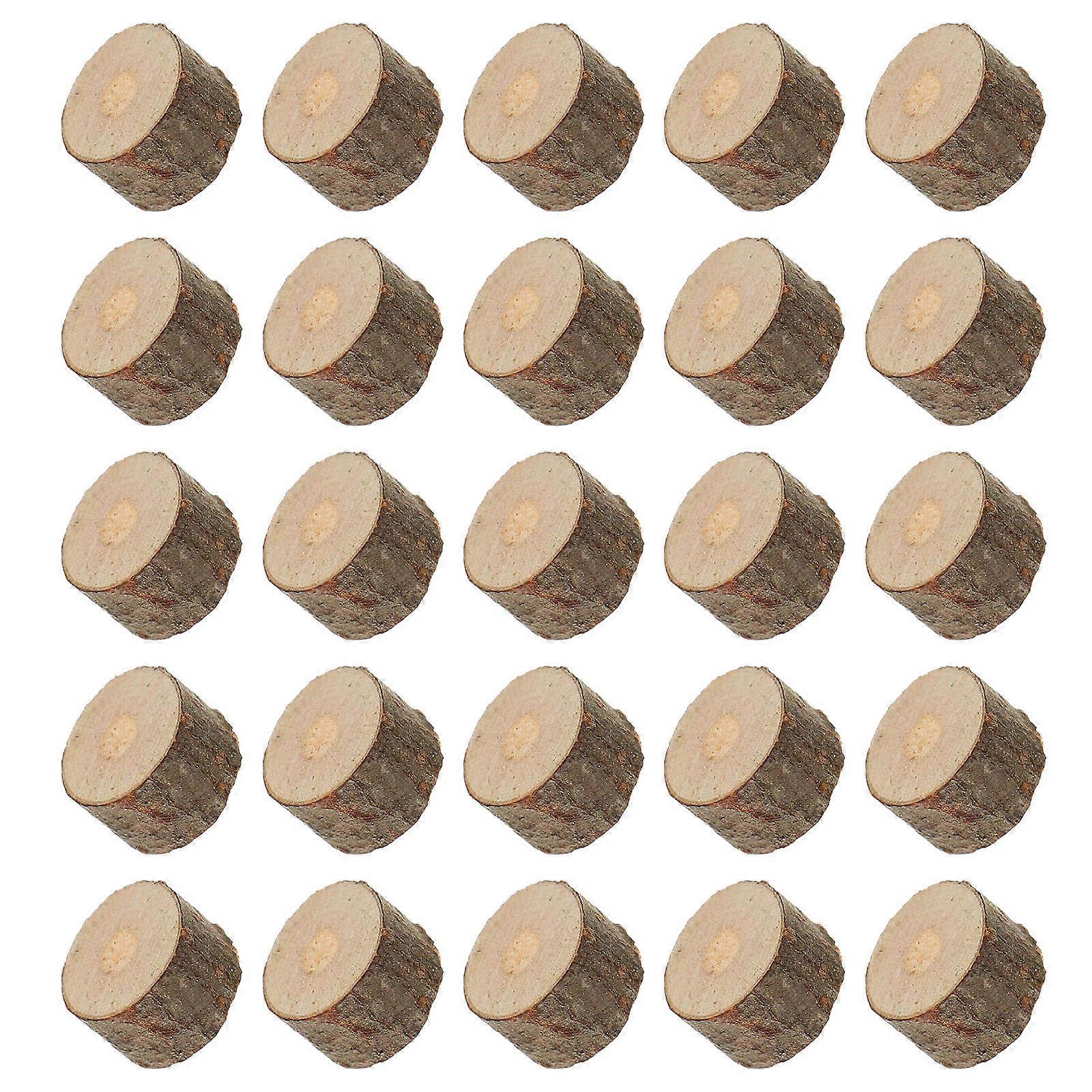 Wood Slices for DIY Use Brown Synthetic Material 200 Pieces Smooth Surface Lightweight Compact Structure