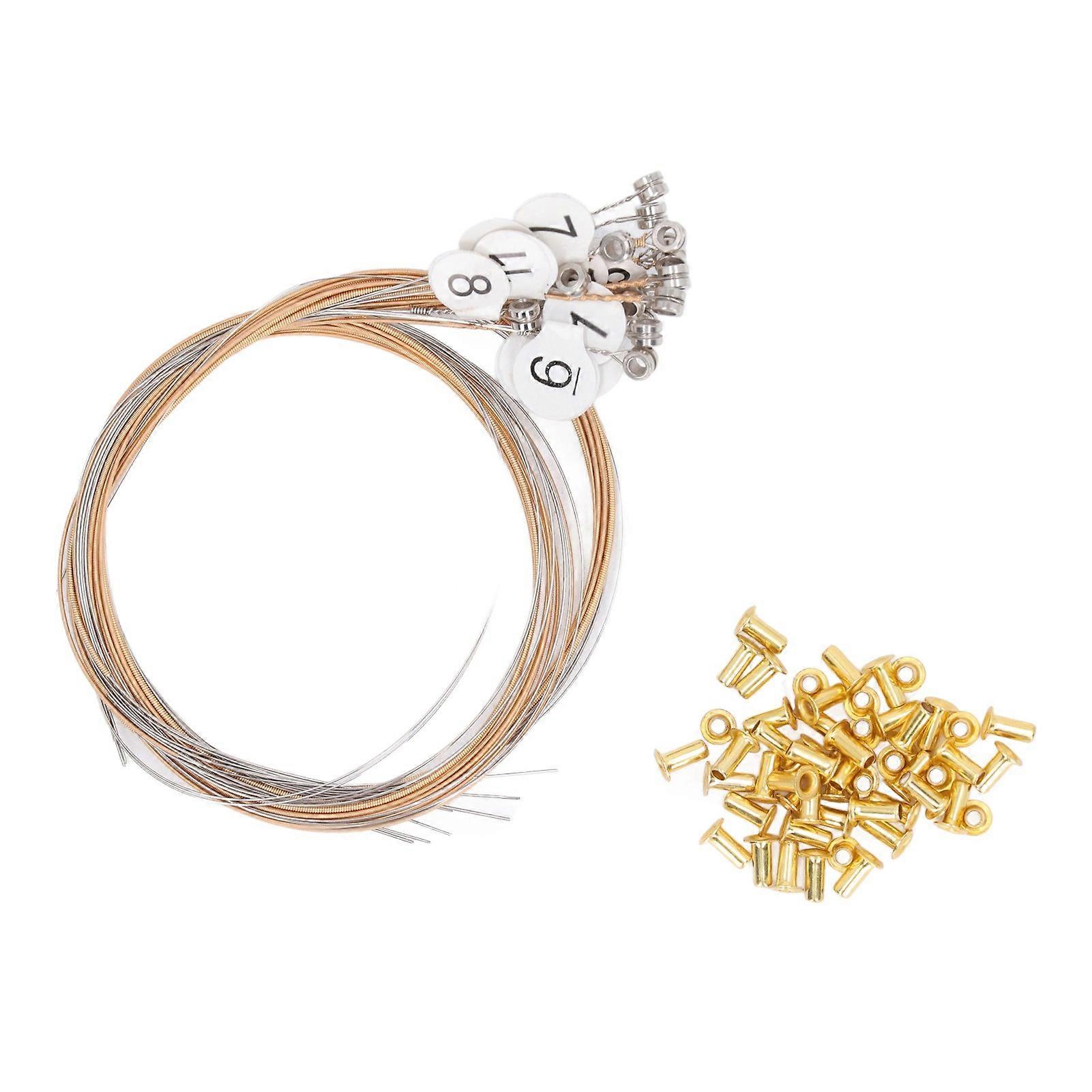 Lyre Strings Rivet Set Comfortable Resonance Effect Light Weight Beautiful Sound Small Lyre Strings Replacement