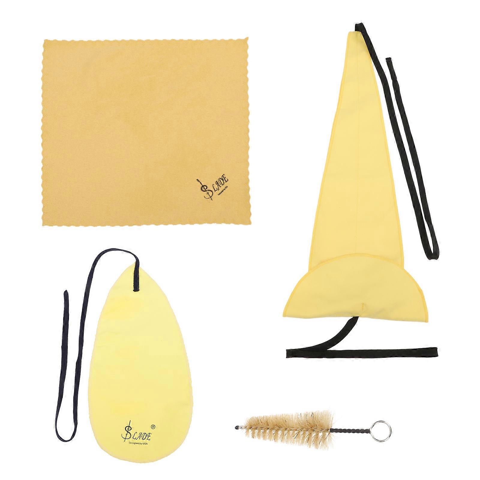 Saxophone Care Supplies Natural Bristle Brush Shape Musical Instruments Maintenance 17.68x7.47x0.39in 1Set