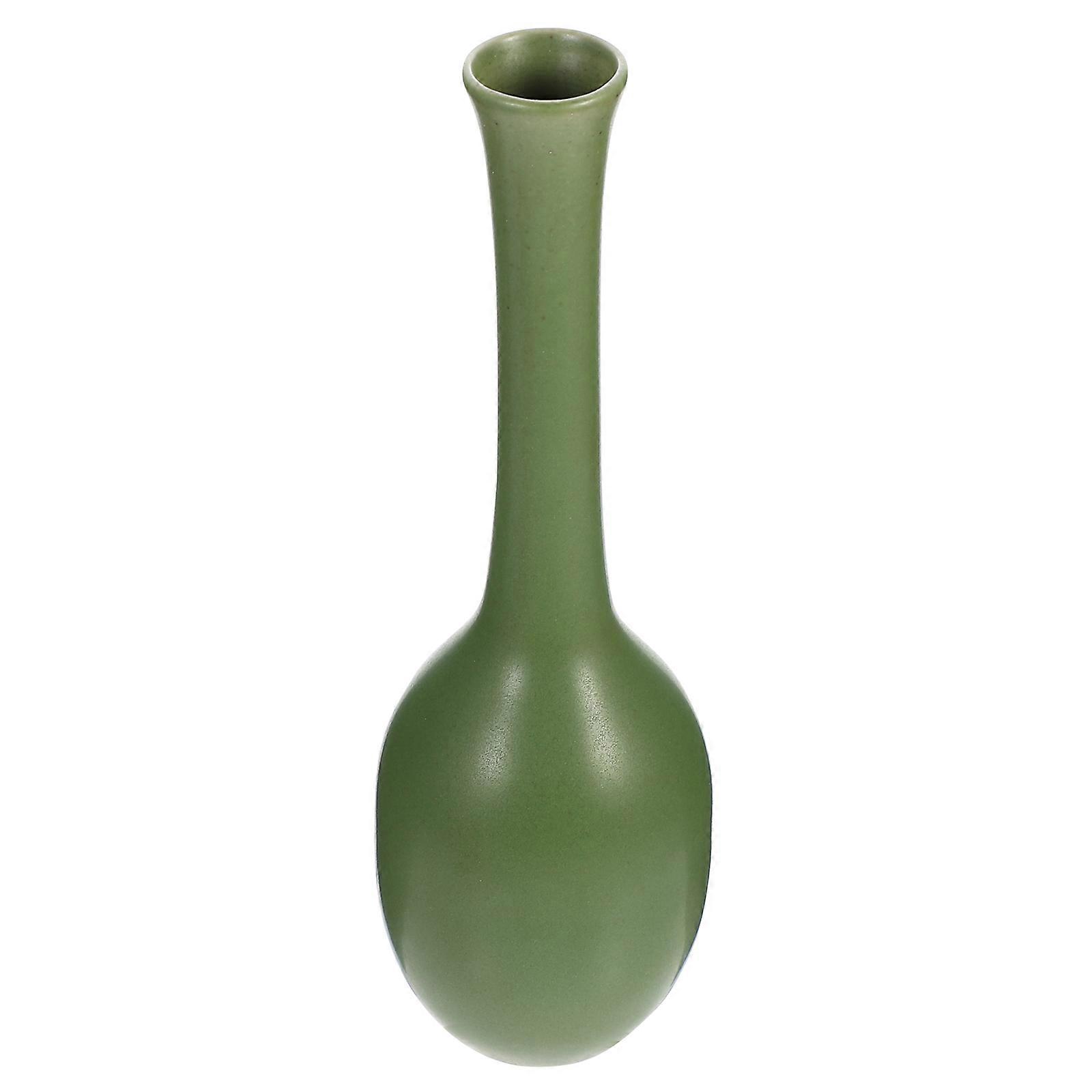 Flower Container Creative Vase Green Ceramic Versatile Use for Decoration