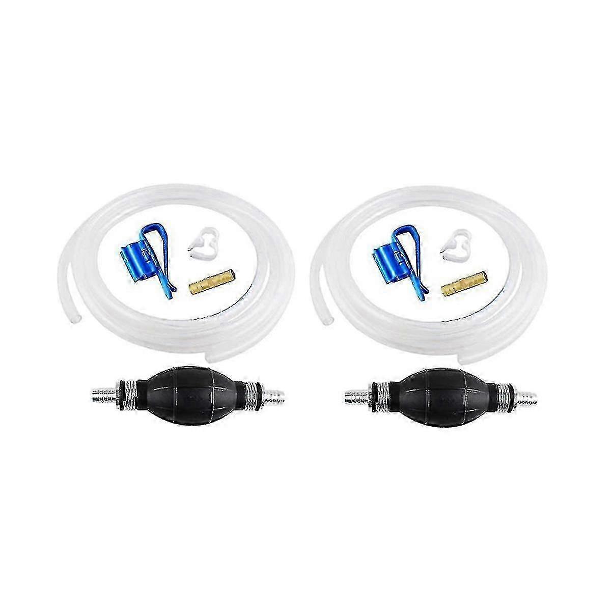 Portable Siphon Pump with 2 Durable PVC Hoses - Efficient Liquid Transfer Tool for Aquarium & Car Maintenance