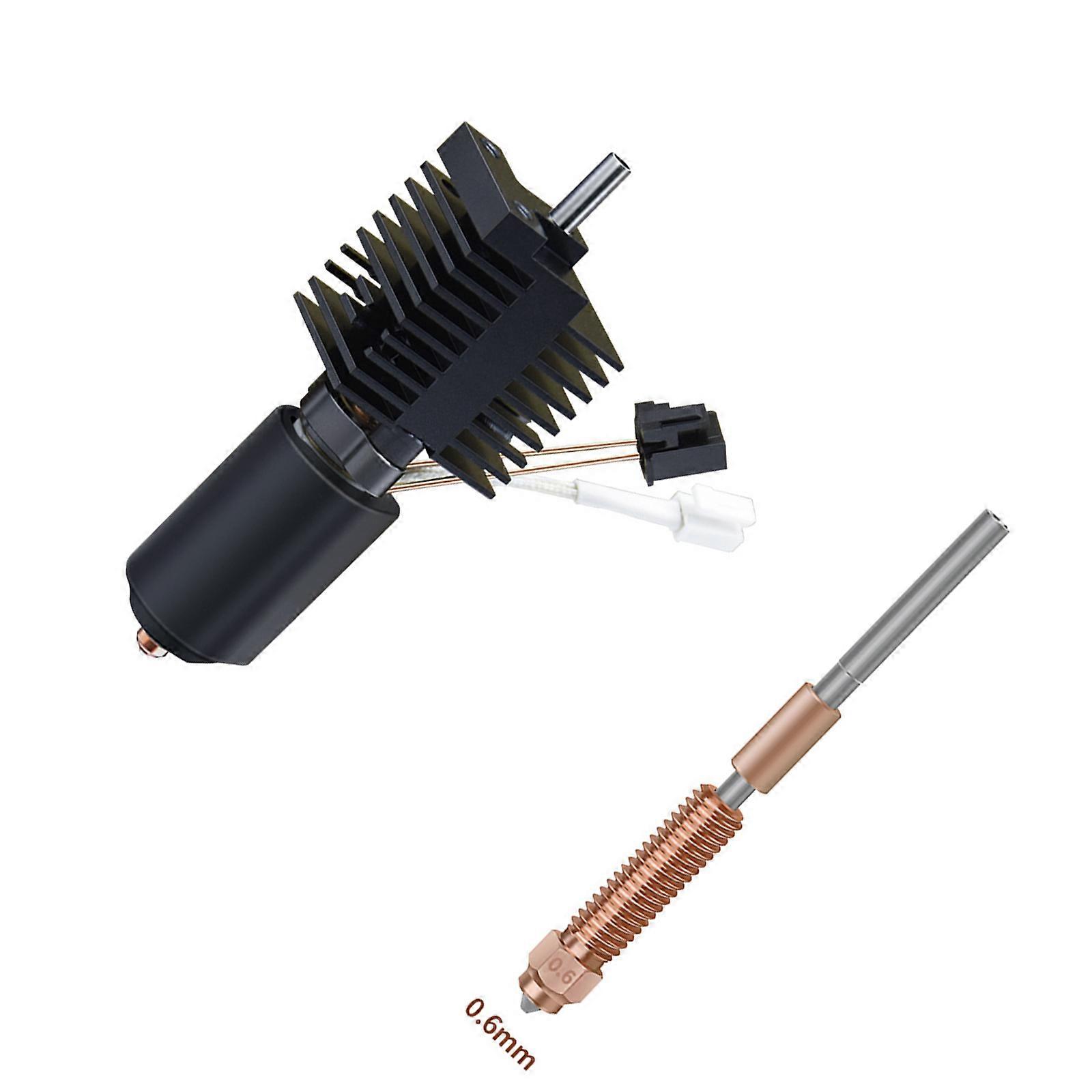 3D Printer Extruder Heating Block Hotend Kit All Metal Nozzle For Printer Wide Compatibility 0.4/0.6/0.8mm Nozzles  0.6mm