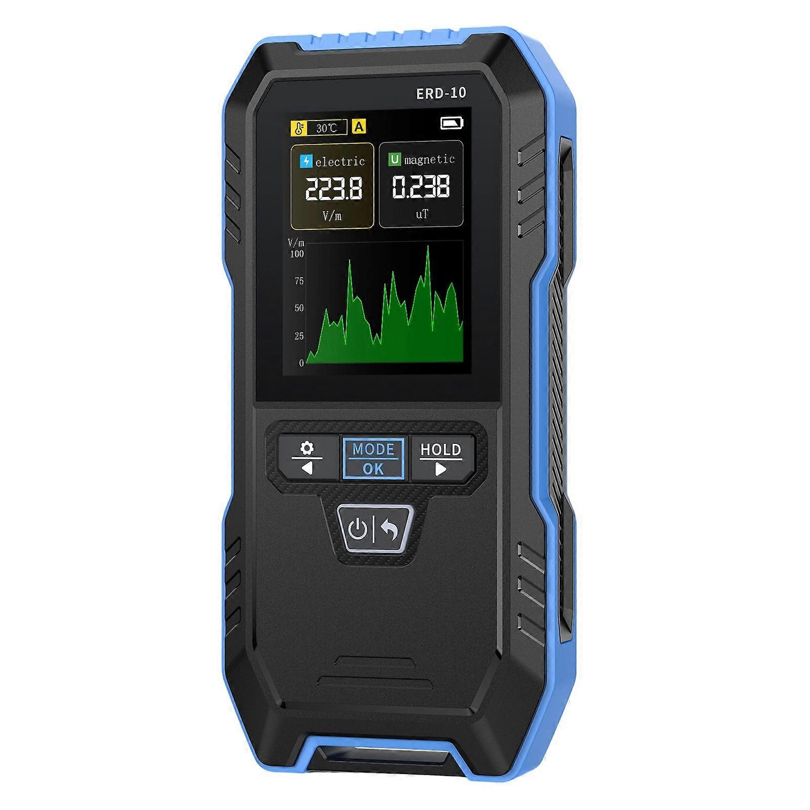 Professional Electromagnetism Radiation Analyzers 4 Mode Electromagnetic Field Detectors With Sound Light Alarm Rechargeable Multicolor