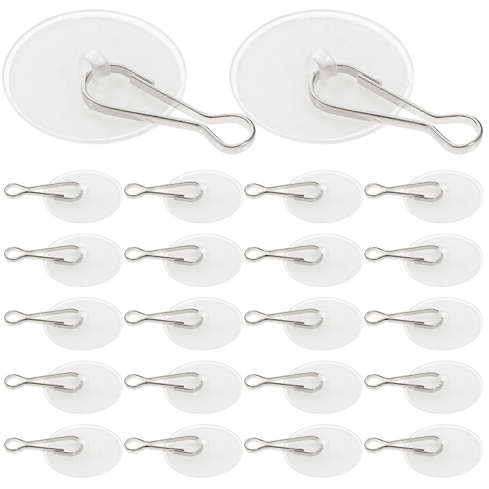 Stick On Ceiling Hooks Clear Adhesive Small Hooks Diy Enthusiasts 3x3x0.8cm Anti-rust 50Sets
