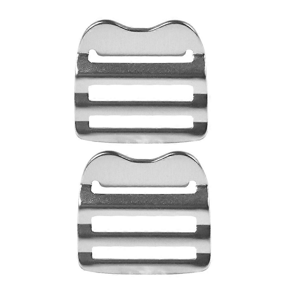 Aluminum Slide Buckle Anti-Skid Design Rectangular DIY Projects Daily Use Decoration 5.00X4.70X0.40CM 2Pack