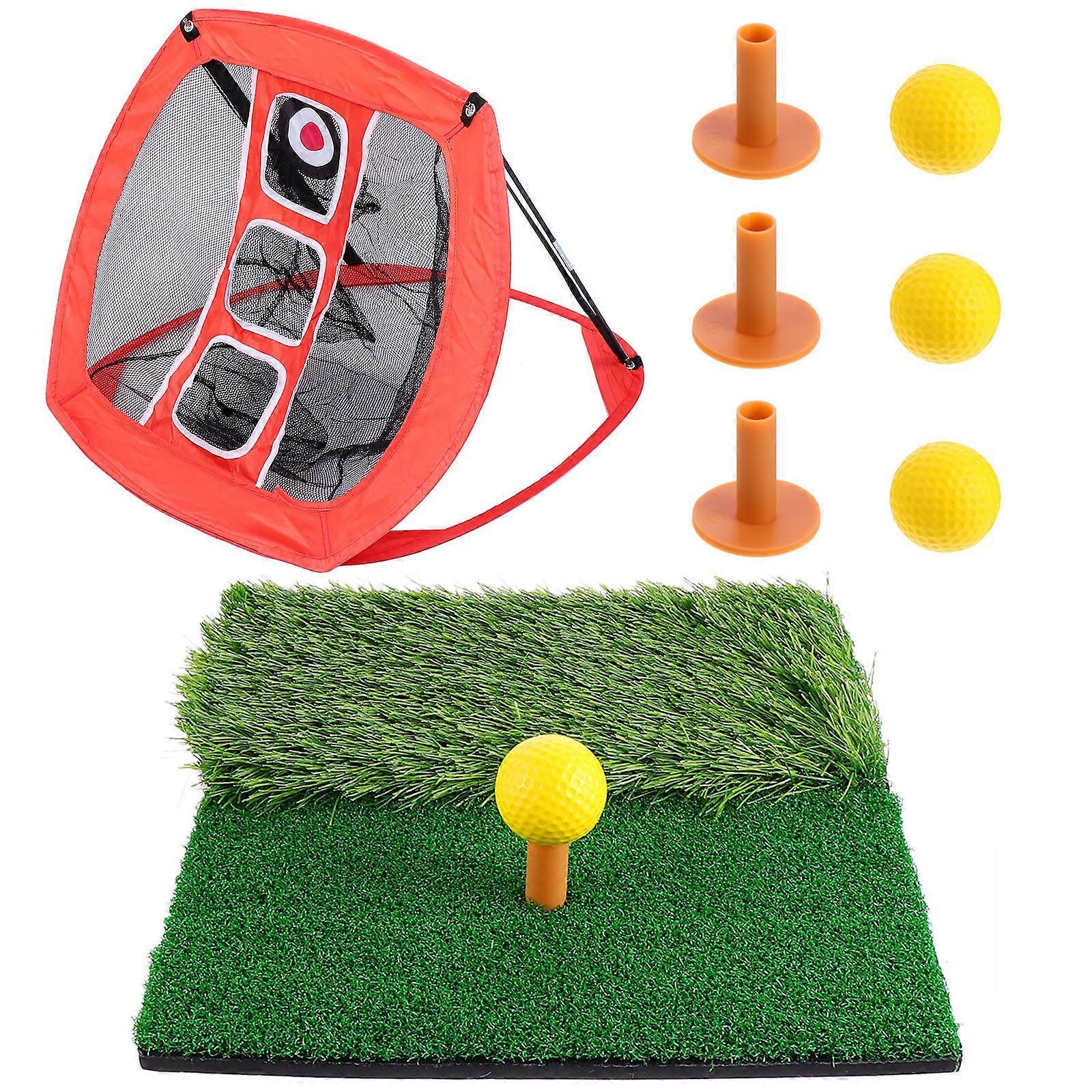 It sounds like you're describing a **portable golf practice net set**. Here's a refined product description that could be used for marketing or