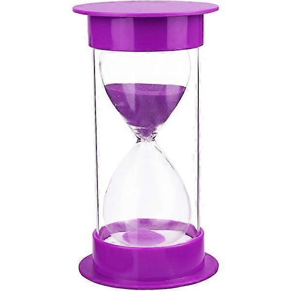 Hourglass with protection for kitchen timer and time at 5 min 10 min 30 min (30 min purple)