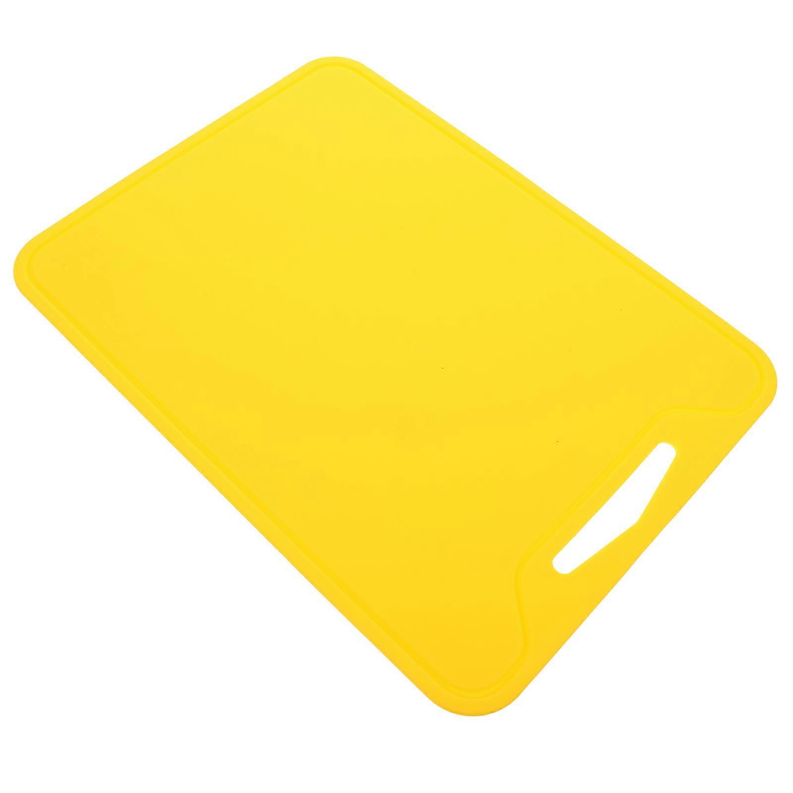 Yellow Silicone Cutting Board for Home Use Portable Foldable Kitchen Tool 7.87 x 5.9 inches