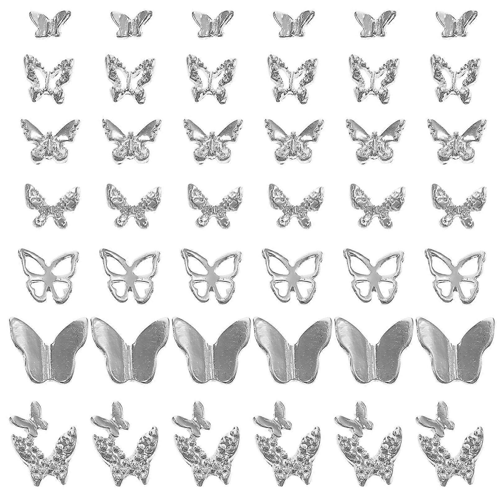 Elegant Butterfly Nail Charms 70Pcs Nail Art Accessories For Nails Suitable For Most Occasions
