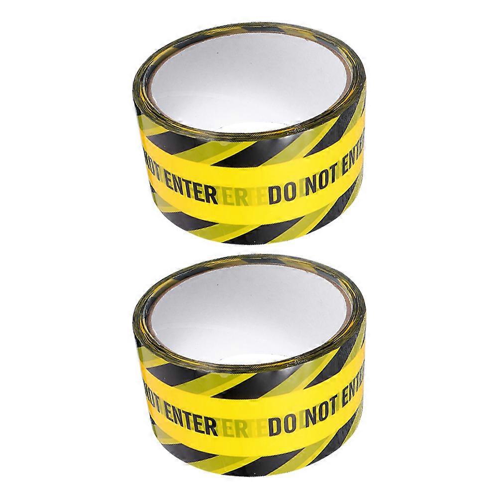 Outdoor Safety Warning Tape 2 Rolls of , Self Adhesive Caution Tape for Marking, DIY, Decorations, and Accident Prevention