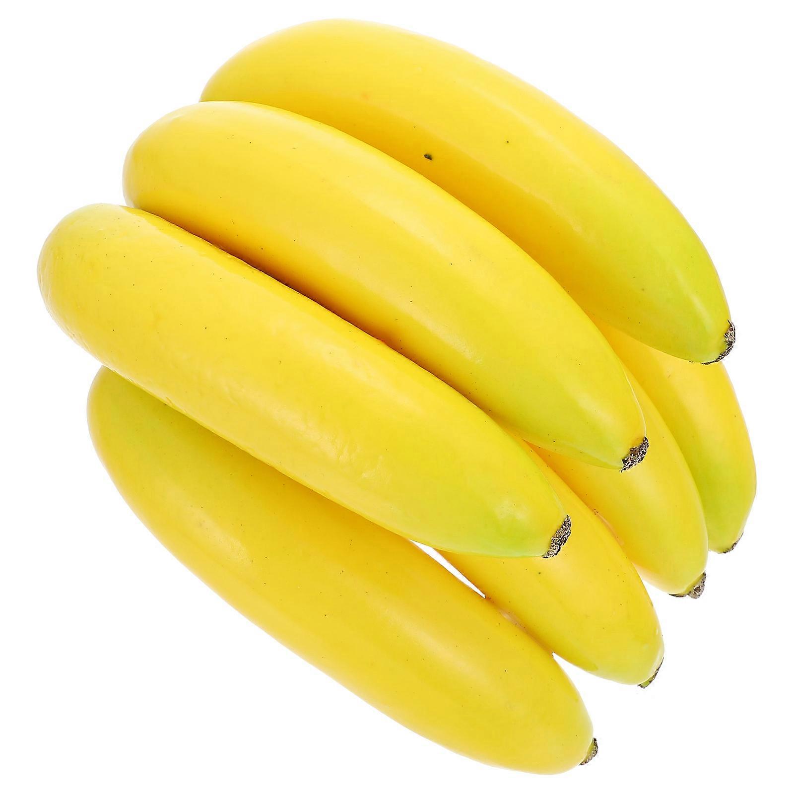 Yellow Artificial Fruit Model for Home Decoration Photography Prop Reusable Plastic 5.5 Inch
