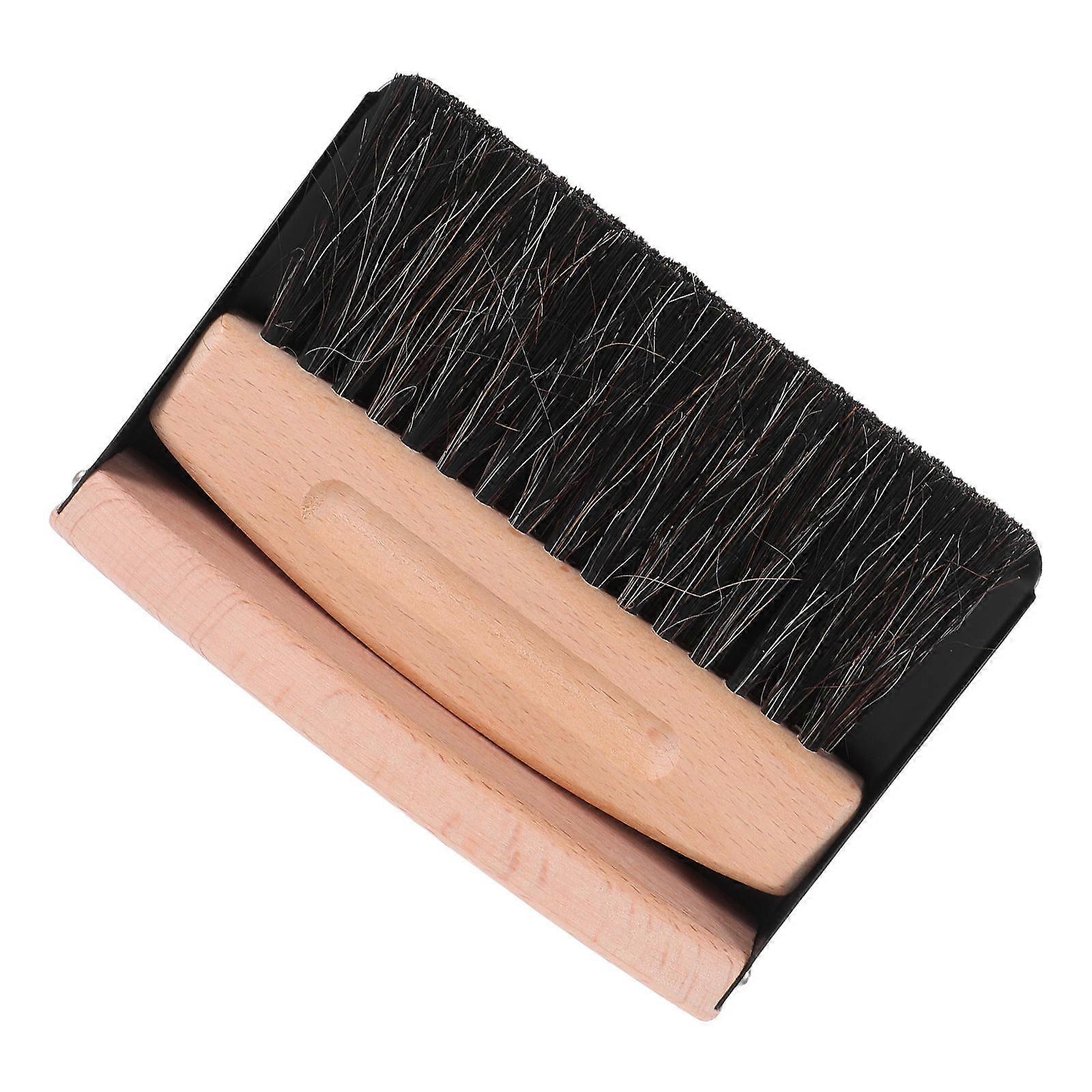 Mini Wooden Table Brush Versatile Use For Indoor Small Spaces 1Set