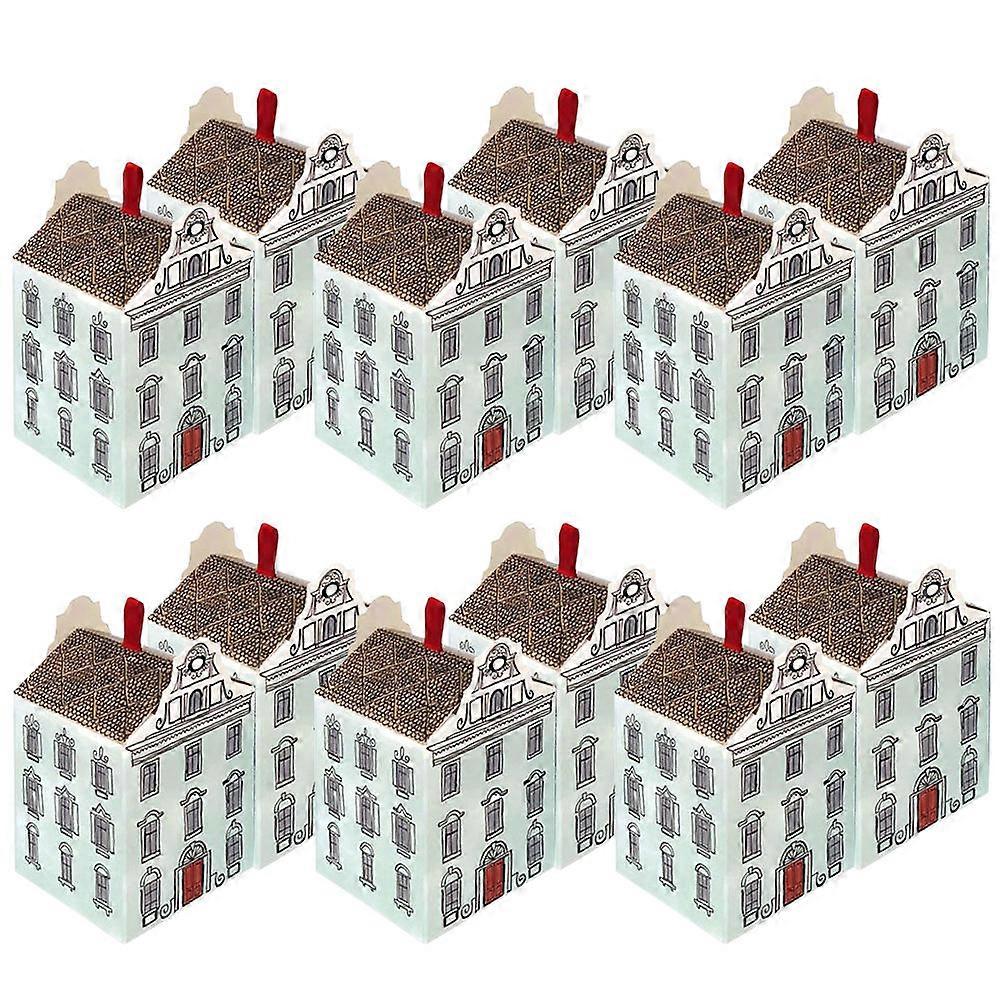 20pcs House Shaped Candy Boxes – Creative Sweets Packaging for Wedding, Birthday, Anniversary & Festive Baking Treats