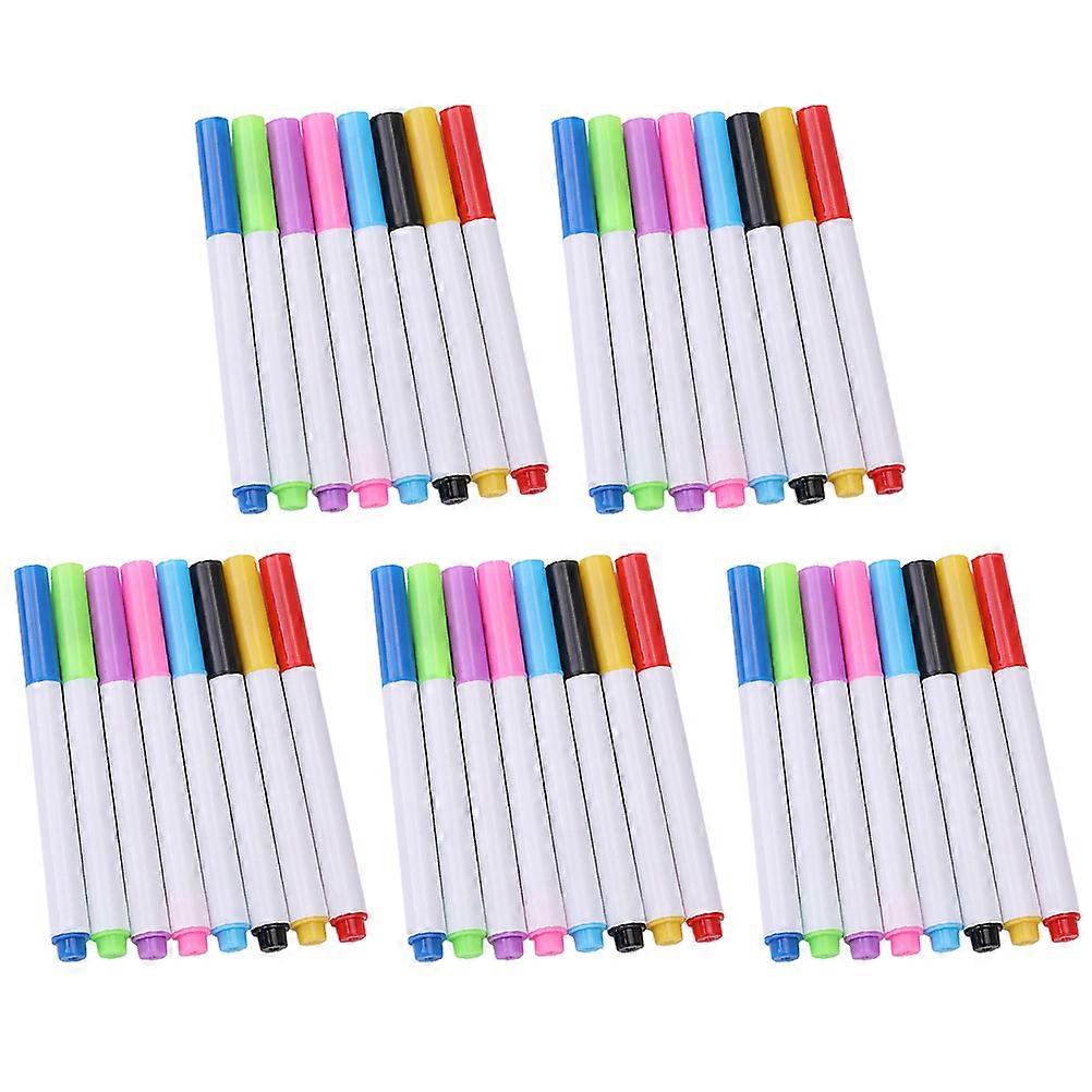 Colored Markers Erasable Pens White Board Markers Assorted Use 10.4X1CM 40Set